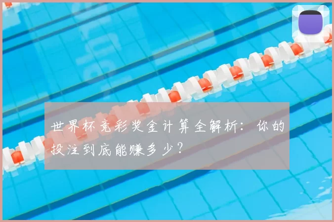 世界杯竞彩奖金计算全解析:你的投注到底能赚多少?